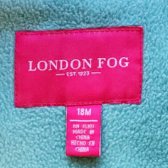 London Fog Infant Girls Hooded Puffer Jacket~18M~18 Months Multicolor/Hearts - Picture 6 of 11